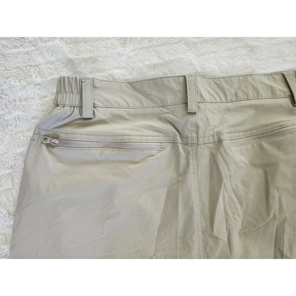 Shallowlulu Men's Size W34 L10 Nylon/Spandex Tan‎ Tactical Cargo Hiking Shorts